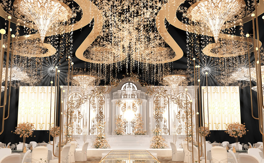 乌苏花木兰喜事汇金色大厅效果展示